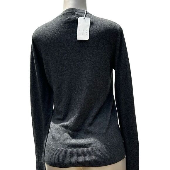 NWT A New Day Cardigan Sweater Women's Medium Gray Embellished Button Front - Picture 7 of 13